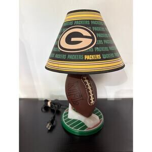 1997 NFL PACKERS Kick-Off Rubber Football On Tee/Tin Field Platform Table Lamp